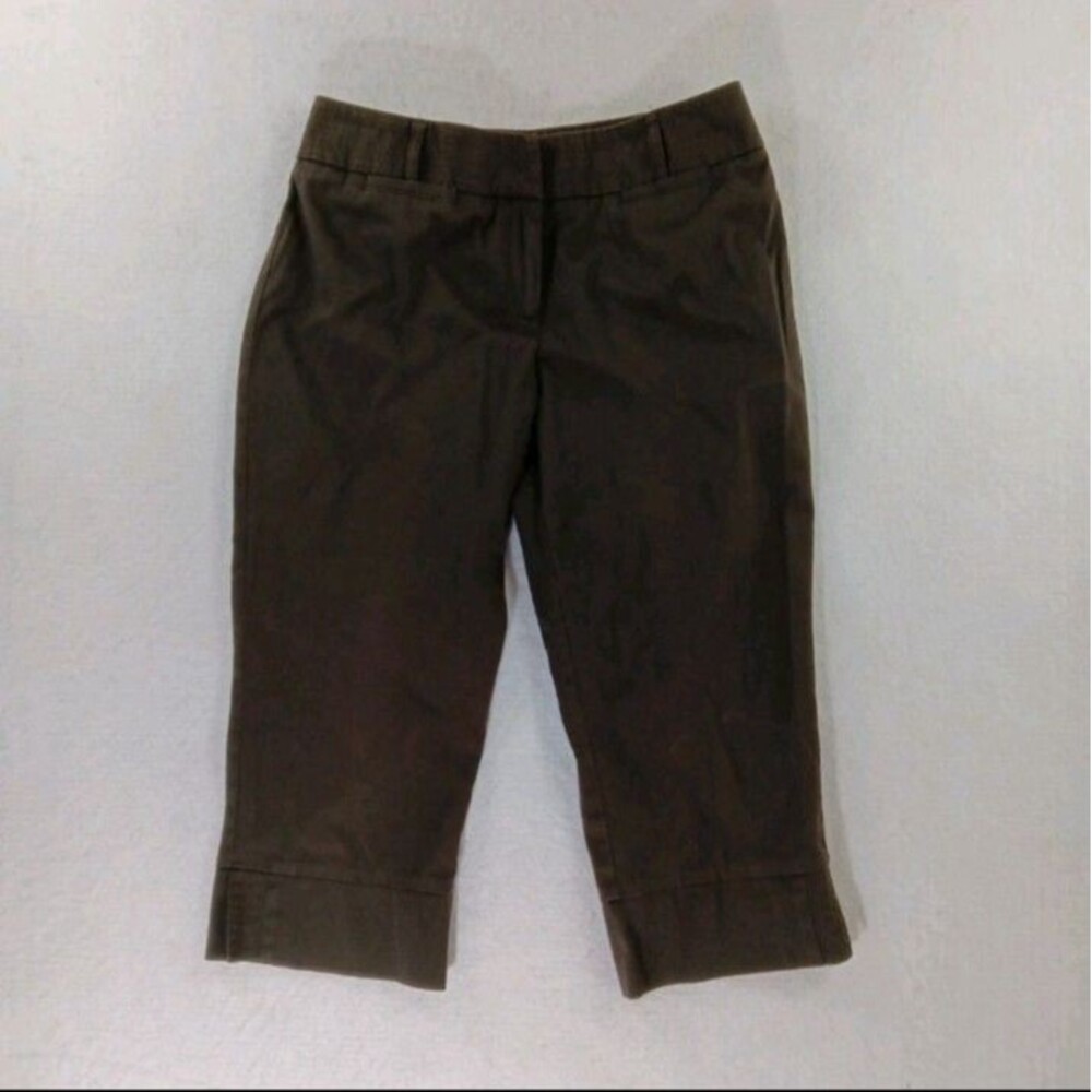 Tribal stretch Capri Pants Women's Size 8P Brown